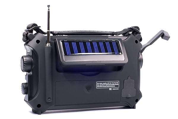 Kaito Buy Kaito KA500 Emergency Radio: 5-Way Powered AM/FM/SW NOAA Alert with Solar, Dynamo Crank, Flashlight & Reading Lamp - Black - View 4 of 10
