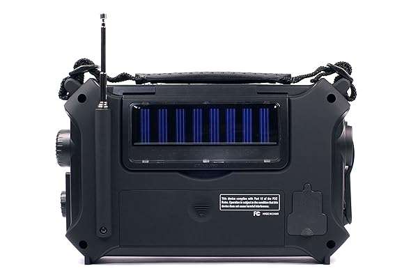 Kaito Buy Kaito KA500 Emergency Radio: 5-Way Powered AM/FM/SW NOAA Alert with Solar, Dynamo Crank, Flashlight & Reading Lamp - Black - View 5 of 10