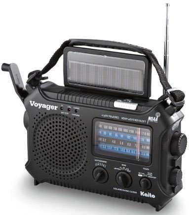 Kaito Buy Kaito KA500 Emergency Radio: 5-Way Powered AM/FM/SW NOAA Alert with Solar, Dynamo Crank, Flashlight & Reading Lamp - Black - View 7 of 10