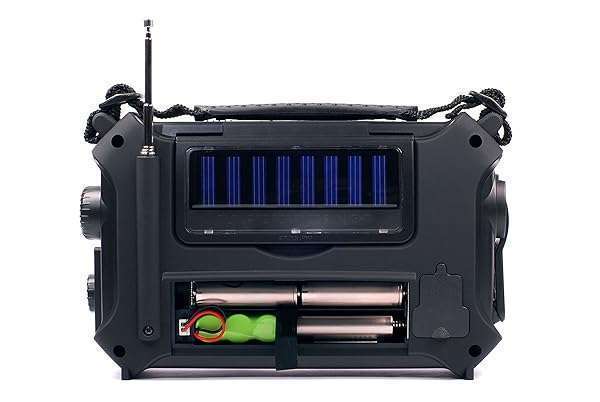 Kaito Buy Kaito KA500 Emergency Radio: 5-Way Powered AM/FM/SW NOAA Alert with Solar, Dynamo Crank, Flashlight & Reading Lamp - Black - View 9 of 10