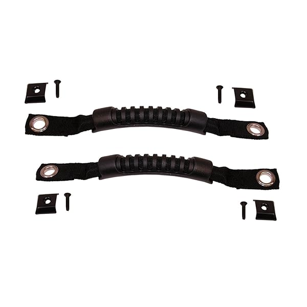 Rugged Ridge Rugged Ridge Door Pull Straps 11825.01 for 1976-1995 Jeep CJ & Wrangler YJ - Durable Black Upgrade