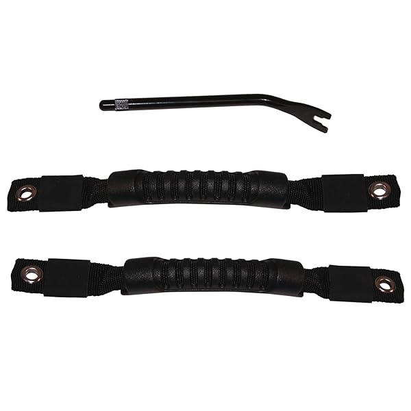 Rugged Ridge Rugged Ridge Door Pull Straps for 1997-2006 Jeep Wrangler TJ - Black 11826.01