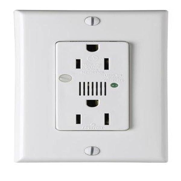 Leviton Leviton 7280-W Surge Suppressor Receptacle: 15 Amp, 125 Volt, Industrial Grade with Indicator Light & Alarm