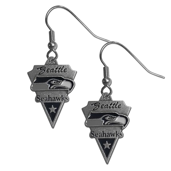 Siskiyou NFL Siskiyou Sports Women's Seattle Seahawks Classic Dangle Earrings Team Color One Size Perfect for Fans - View 2 of 2