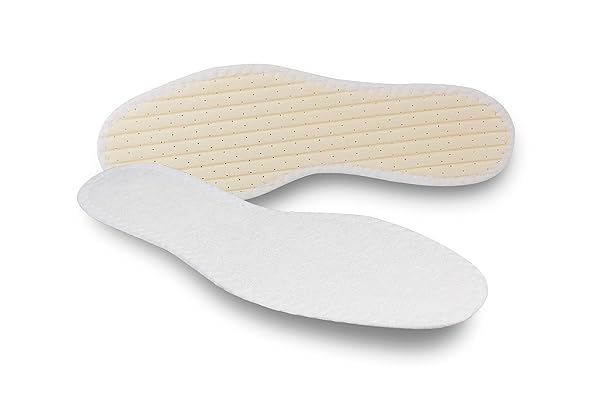 pedag Pedag Summer Terry Cotton Sockless Insoles for Women Absorb Sweat Control Odor Washable Handmade in Germany Size 7 US 37 EU White 1 Pair