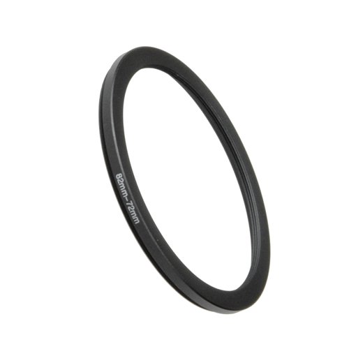 Fotodiox 82mm to 72mm Metal Step Down Ring - Anodized Black for Superior Durability