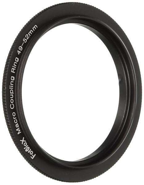 Fotodiox 49-52mm Macro Close-Up Reverse Ring for Nikon, Canon, Sony & More - Anodized Black Metal