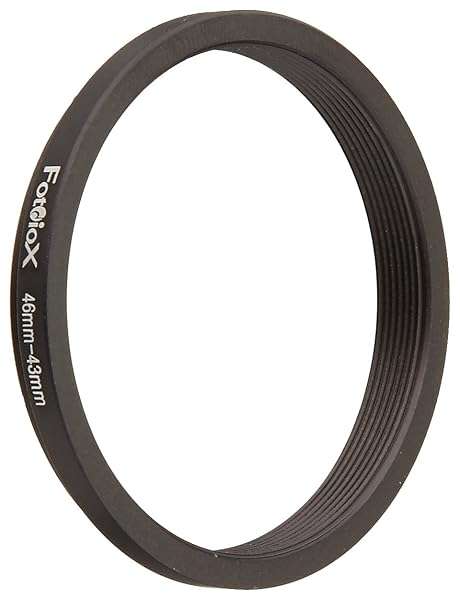 Fotodiox 46mm to 43mm Metal Step Down Ring - Anodized Black for Superior Durability