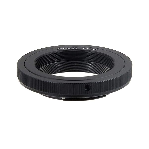 Fotodiox T-Mount Lens Adapter for Nikon F-Mount Cameras - Compatible with T/T-2 Thread Lenses