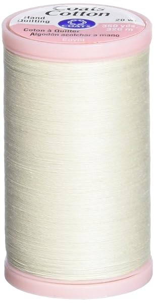 Coats & Clark COATS & CLARK S980-8010 Hand Quilting Cotton Thread - 350 Yards, Natural Color for Perfect Quilting Projects