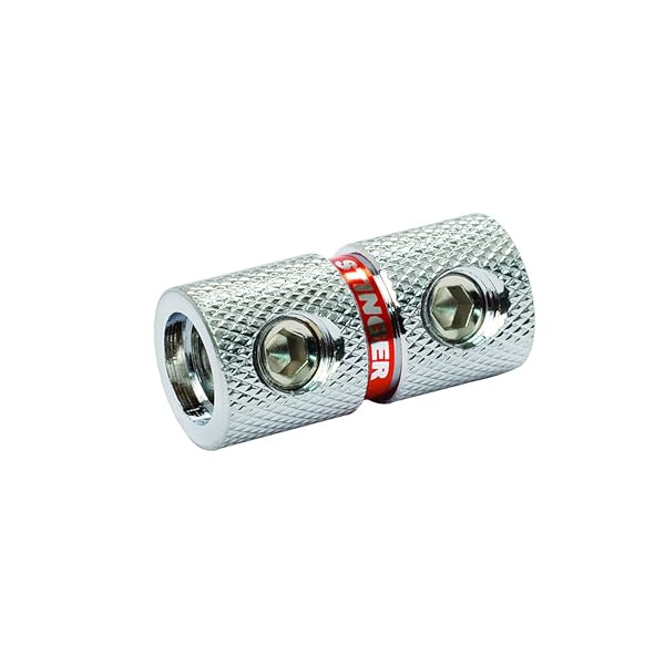 Stinger STINGER Shoc-Krome Series 4 Gauge Power Ground Wire Coupler for High Performance Audio Systems
