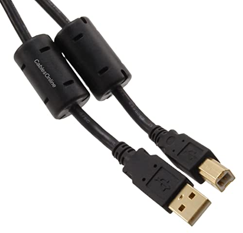 CABLESONLINE.COM ATLANTIC COMPUTERTECH 20ft Hi-Speed USB 2.0 A-Male to B-Male Cable - Gold Plated, Ferrite Cores | Cablesonline - View 5 of 5