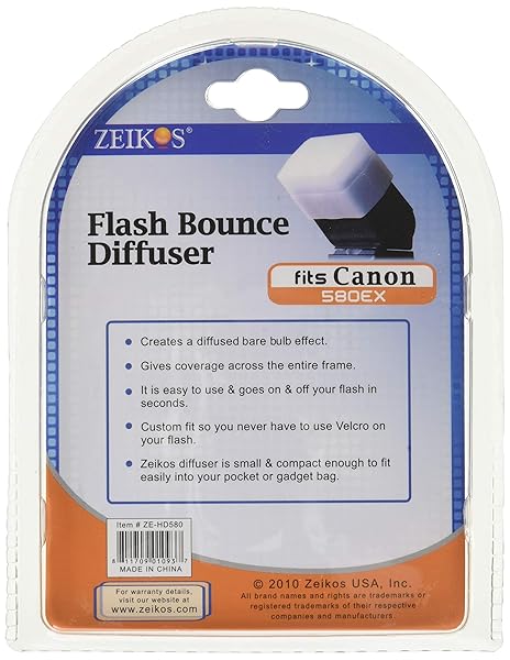 Zeikos Zeikos ZE-HD580 Hard Flash Diffuser for Canon 580EX - Enhance Your Photography - View 4 of 4