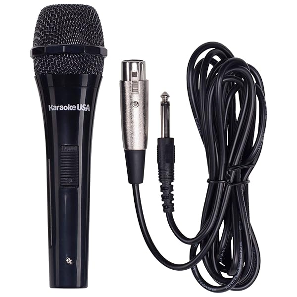 Karaoke USA Buy Karaoke USA M189 Professional Dynamic Microphone with Detachable Cord - Black | Best Quality & Sound
