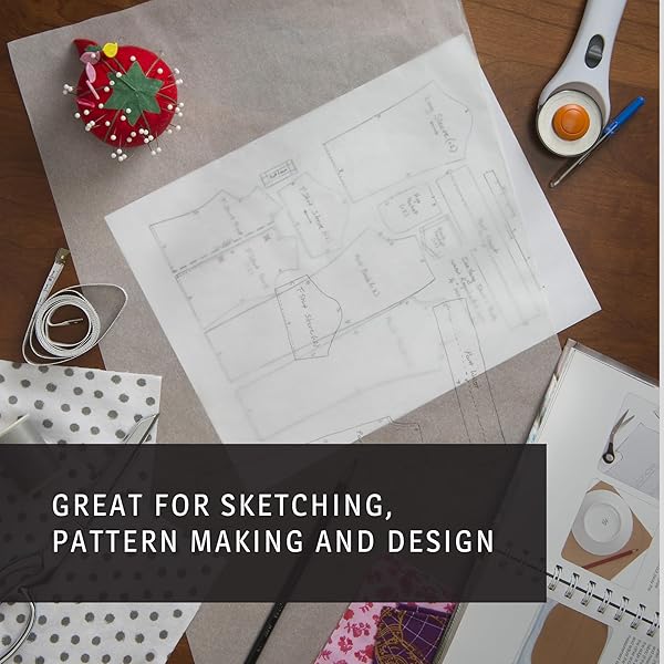 Bienfang "Bienfang Sketching & Tracing Paper Roll - 12" x 50 Yards for Drawing, Sketching & Sewing Patterns" - View 7 of 11