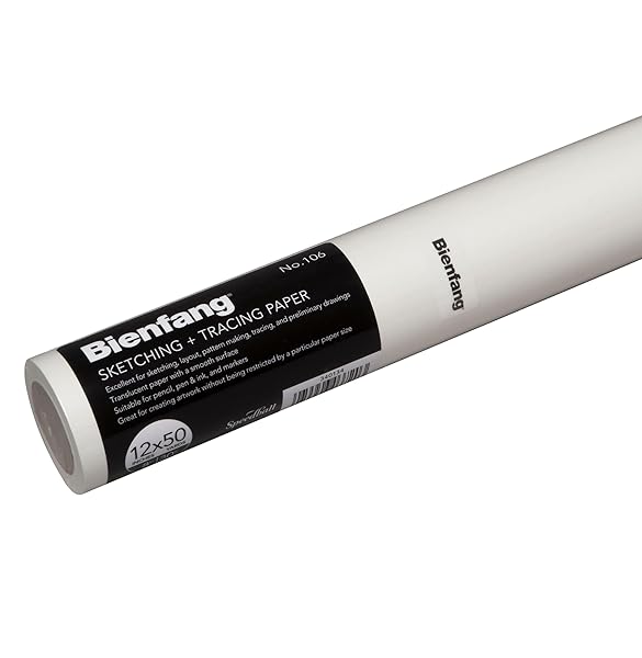 Bienfang "Bienfang Sketching & Tracing Paper Roll - 12" x 50 Yards for Drawing, Sketching & Sewing Patterns" - View 2 of 11
