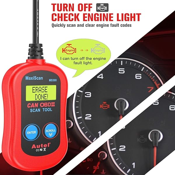 Autel Autel MS300 OBD2 Scanner: Turn Off Check Engine Light & Read Fault Codes Easily - View 6 of 11