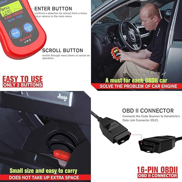 Autel Autel MS300 OBD2 Scanner: Turn Off Check Engine Light & Read Fault Codes Easily - View 7 of 11