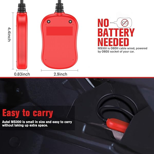 Autel Autel MS300 OBD2 Scanner: Turn Off Check Engine Light & Read Fault Codes Easily - View 10 of 11