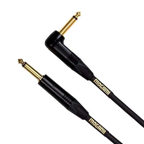 Mogami Mogami Gold 10R Instrument Cable: 10ft Guitar Straight to R/A Ends for Superior Sound Quality