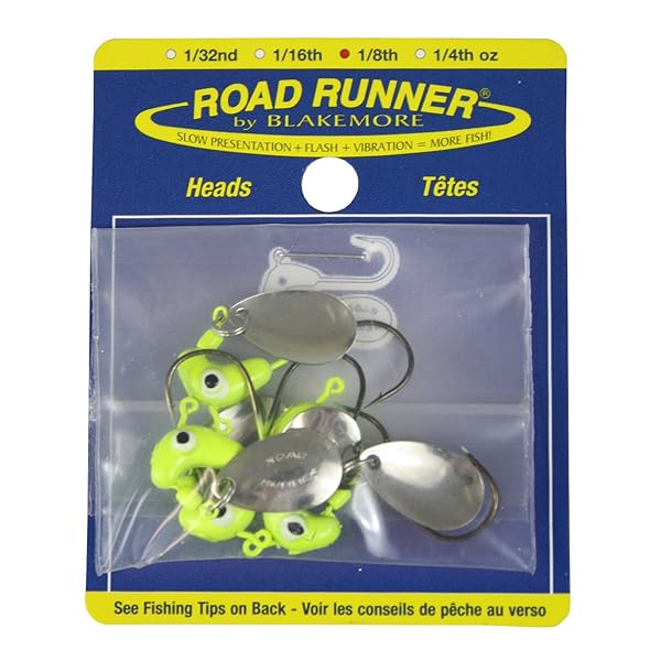 Blakemore TTI Fishing Co Blakemore TTI Road Runner Bulk Head Hook - Chartreuse 1/8-Ounce for Ultimate Fishing Success