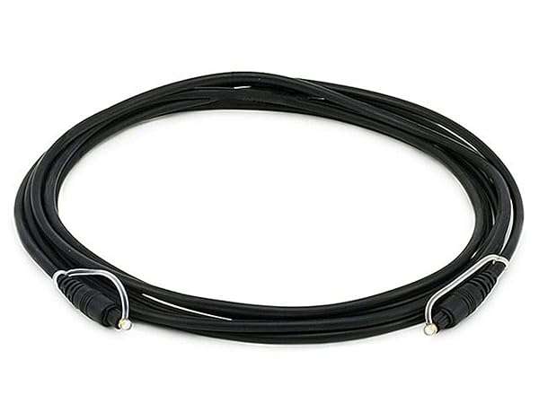 Monoprice 12ft Optical Toslink Audio Cable - High-Quality 5.0mm OD for Superior Sound