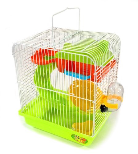 EDMBG Small Hamster Rodent Cage Habitat Playhouse for Gerbils and Mice with Accessories New