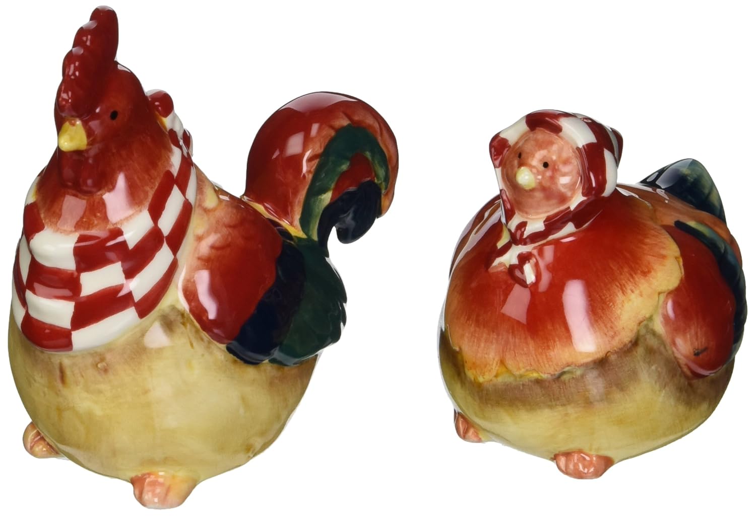 Appletree Design Barn Yard Chicken Salt and Pepper Set 2-3/4 Inch and 3-5/8 Inch Perfect for Farmhouse Kitchen Decor