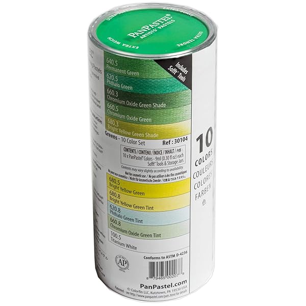 Shop PanPastel Stack Sets: 10 Vibrant Green Colors for Artists & Crafters