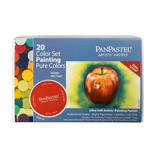 PanPastel PanPastel 20 Color Pure Colors Set with Sofft Tools - Perfect for Artists! - View 2 of 8