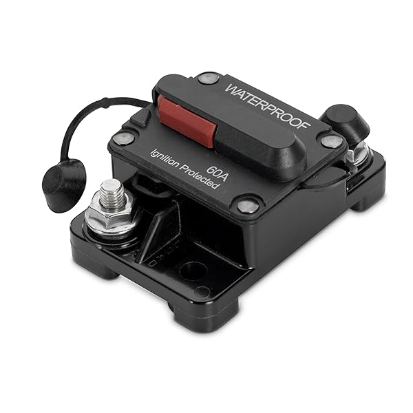Minn Kota MKR-19 Waterproof Circuit Breaker for Marine Motors 60 Amps Large Black Accessory