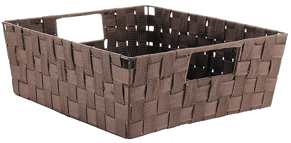 Whitmor Whitmor Woven Strap Storage Tote Basket - Java 13x15x5 for Organizing Home & Office