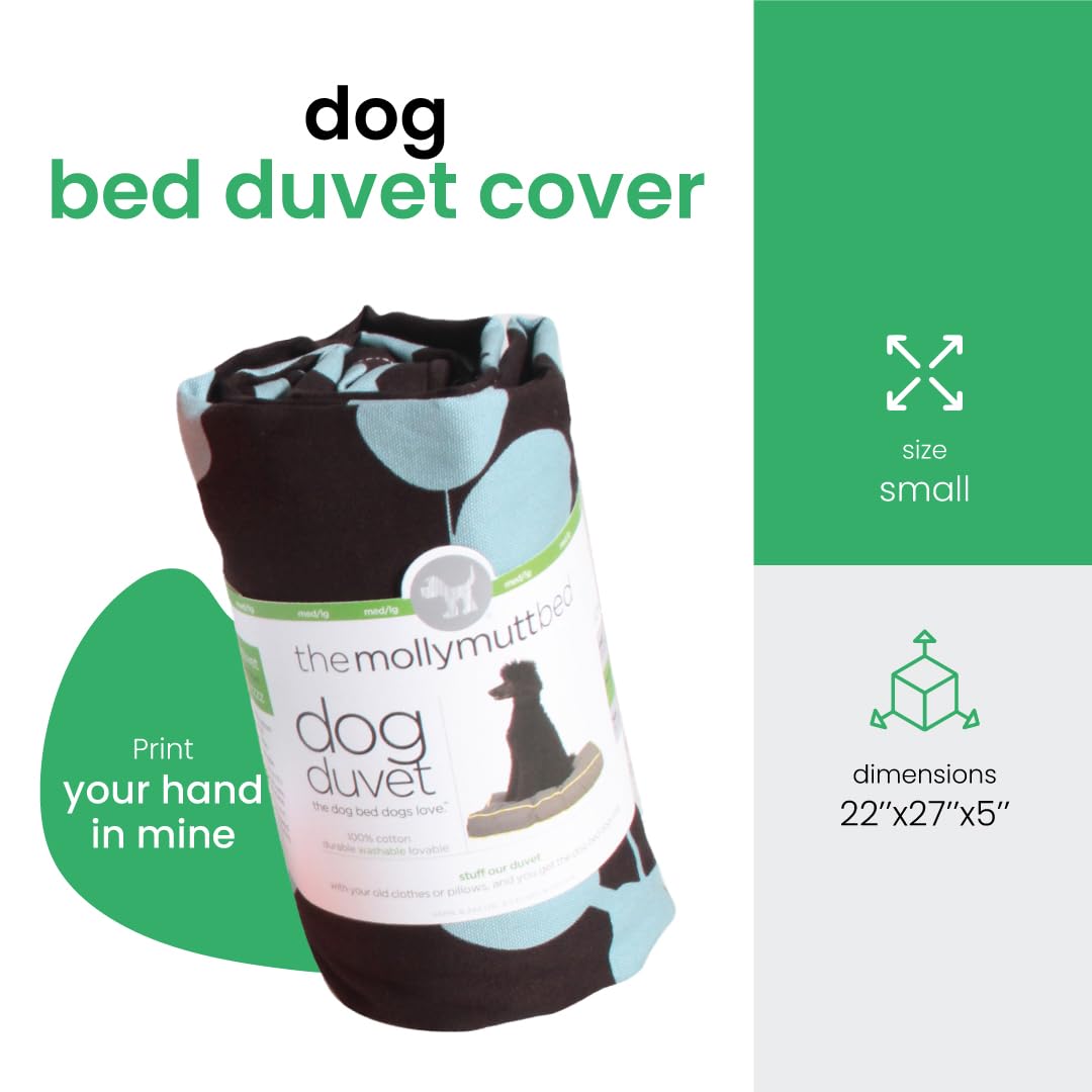 Molly Mutt Molly Mutt Your Hand in Mine Dog Bed Duvet Cover 100 Cotton Canvas Durable Washable Safe for Pets 22 x 27 x 5 Inches - View 2 of 7