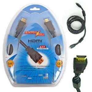 Electra Cell Electra Cell 726450 Mesh Braided HDMI 13 Cable 6 Feet High Speed Durable Connection