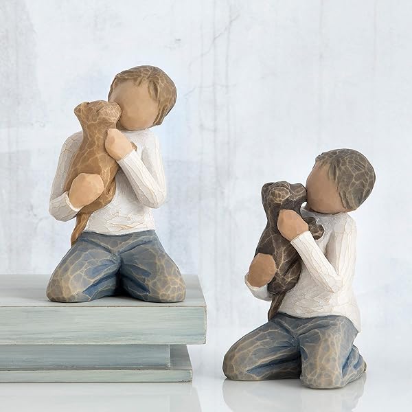 Willow Tree Willow Tree Kindness Boy: Hand-Painted Figure for Pet Lovers & Family Relationships - View 7 of 8