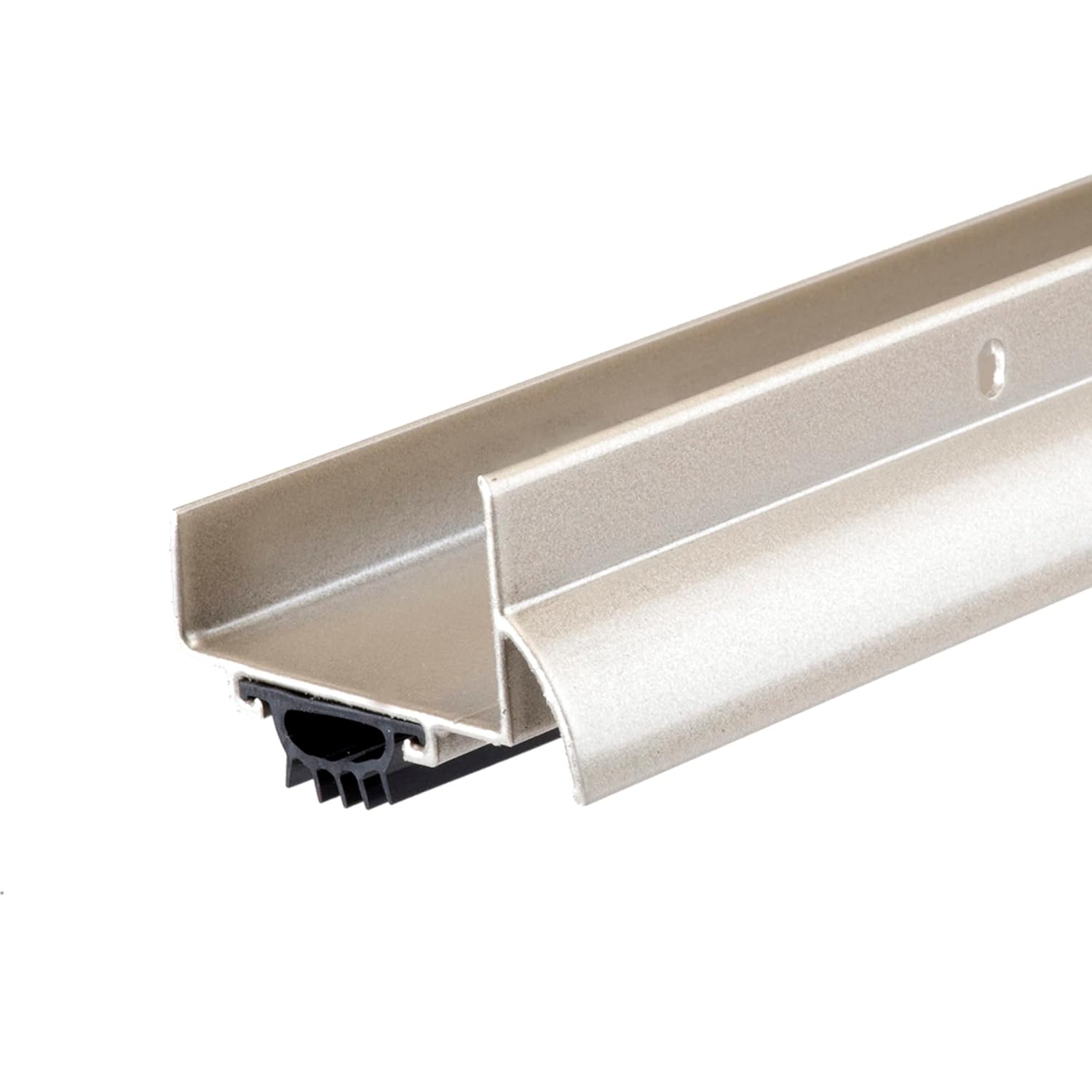 M-D Building Products MD Building Products 49000 36 Inch Satin Nickel Aluminum U Shape Screw on Under Door Seal for Effective Draft Protection - View 3 of 5