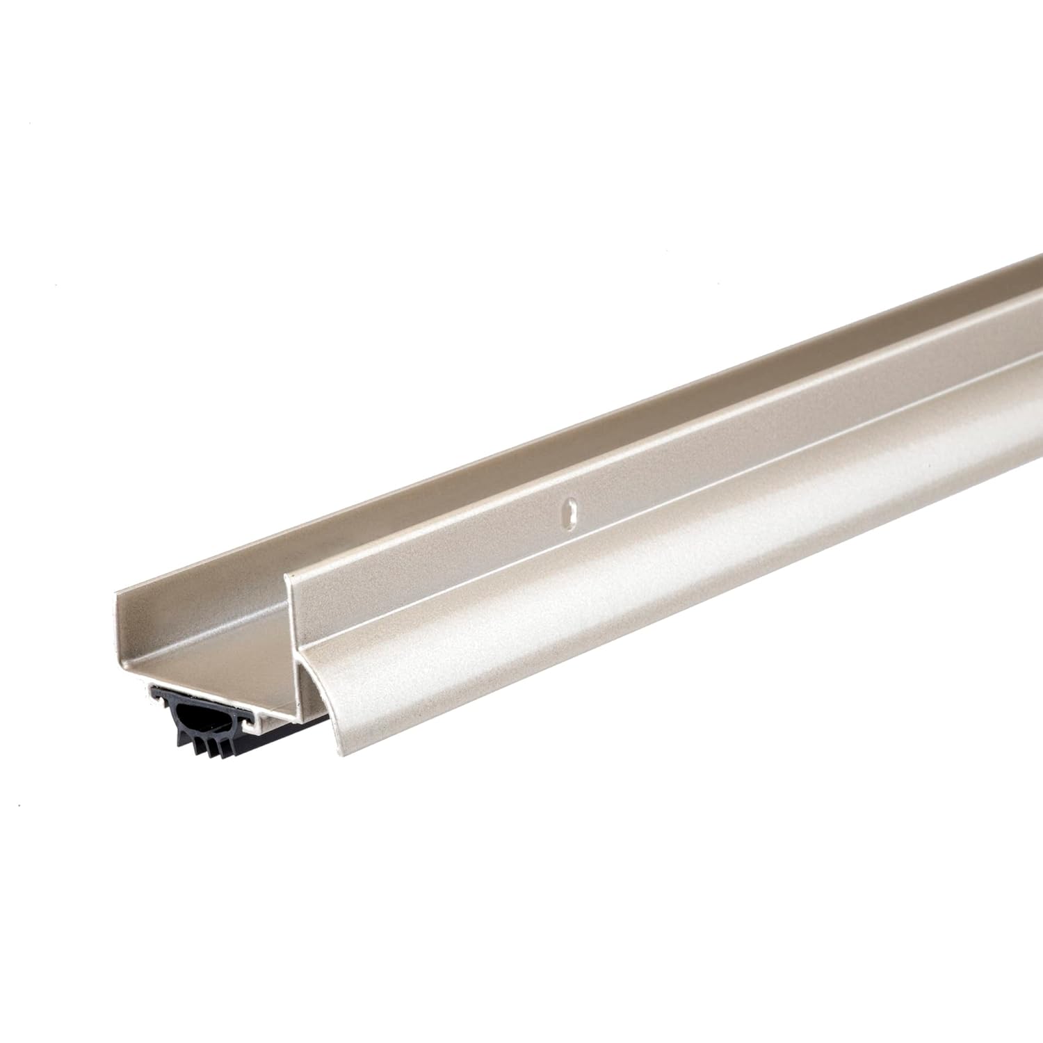 M-D Building Products MD Building Products 49000 36 Inch Satin Nickel Aluminum U Shape Screw on Under Door Seal for Effective Draft Protection