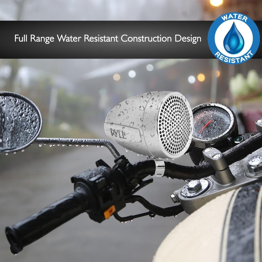 PYLE PLMCA60 Motorcycle Amplified Stereo Sound System with Dual Handlebar Speakers and USB Charger 300 Watt x 2 - View 4 of 7