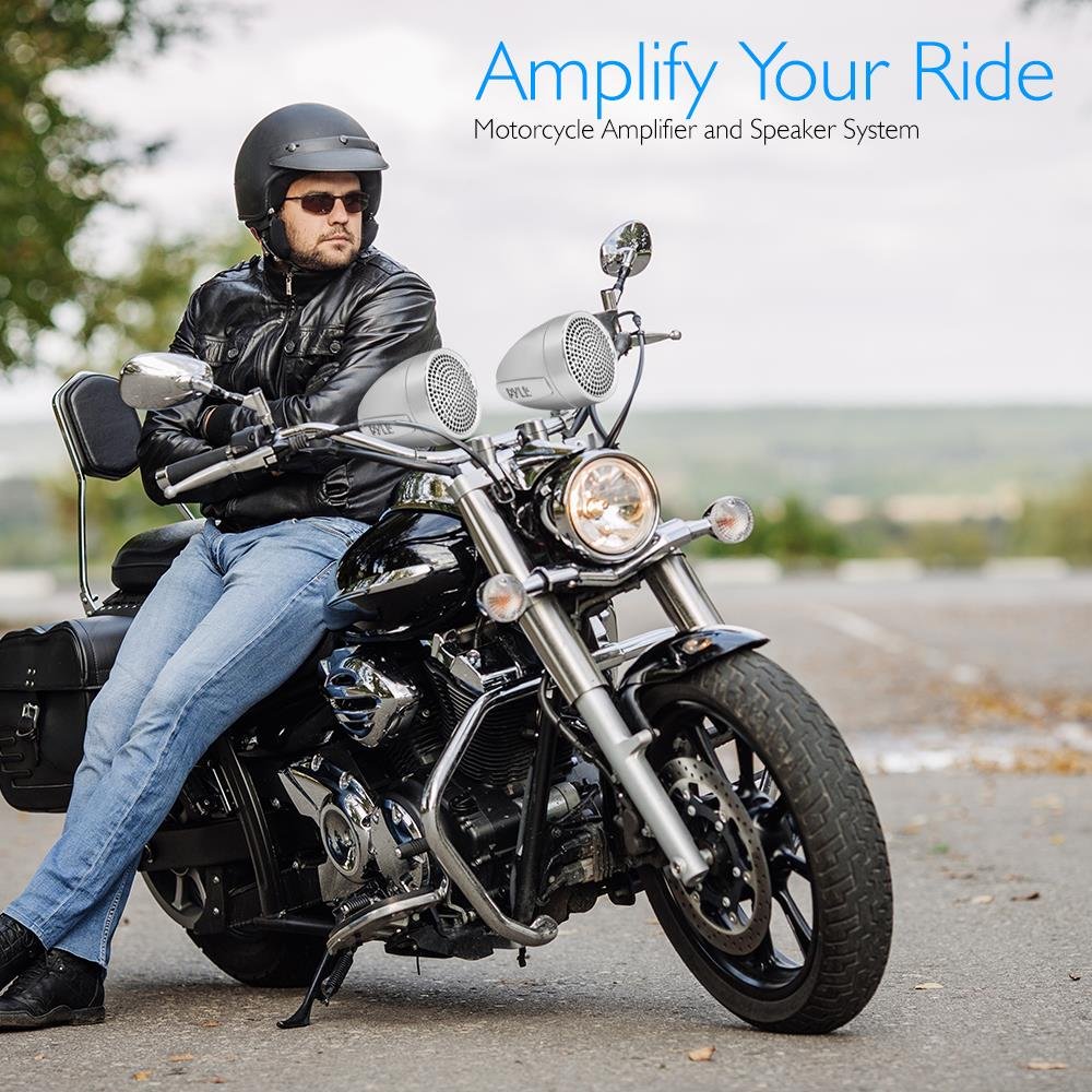 PYLE PLMCA60 Motorcycle Amplified Stereo Sound System with Dual Handlebar Speakers and USB Charger 300 Watt x 2 - View 6 of 7