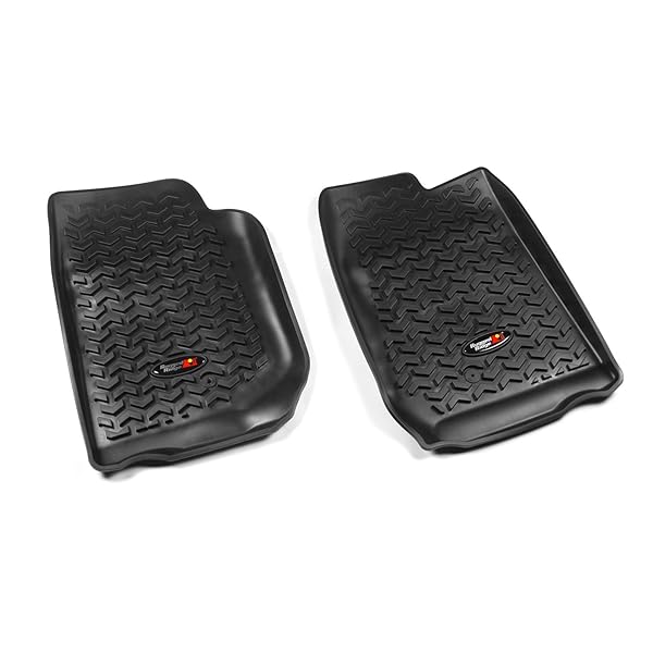 Rugged Ridge Rugged Ridge Front Floor Liners for Jeep Wrangler JKU (2007-2018) | All-Terrain Black Pair | Durable Protection