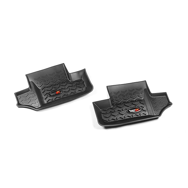 Rugged Ridge Rugged Ridge Rear Floor Liners for Jeep Wrangler JK (2007-2018) | All-Terrain Black Pair | Model 12950.02
