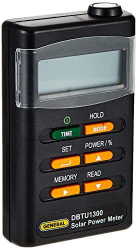 General Tools General Tools DBTU1300 Handheld Digital Solar BTU Power Tester Meter - 4 Digit LCD, Wide Spectral Range, Cosine Corrected