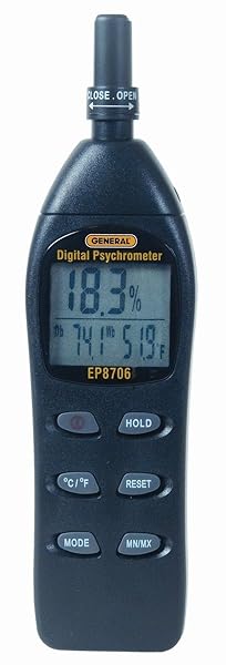 General Tools General Tools EP8706 Digital Psychrometer Review: Accurate Humidity & Temperature Measurement in Black - View 2 of 2