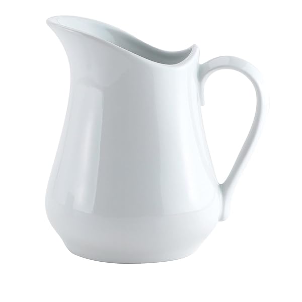 HIC Kitchen Buy HIC Kitchen Creamer Pitcher - 4oz Fine White Porcelain with Handle for Perfect Coffee & Tea Service