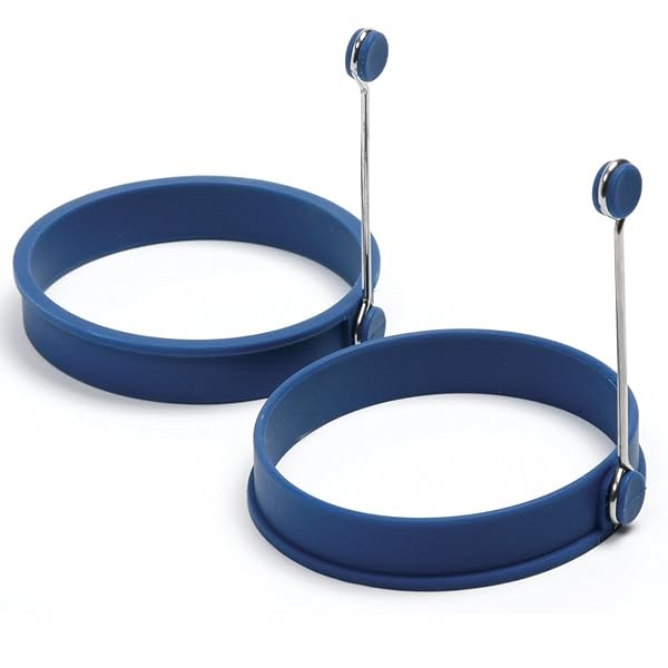 Norpro Norpro Silicone Round Pancake & Egg Rings - 2 Blue Pieces for Perfect Breakfasts