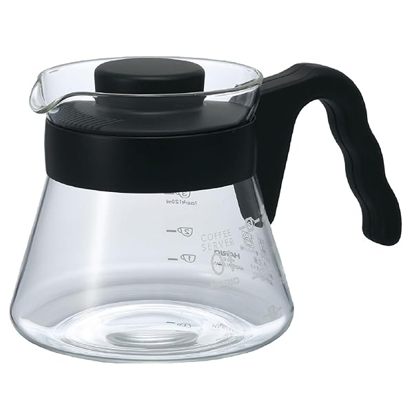 HARIO Buy Hario V60 Glass Coffee Server 450ml in Black - Perfect for Brewing Delicious Coffee