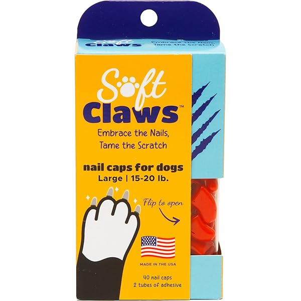 Soft Claws Soft Claws Dog and Cat Nail Caps Take Home Kit Large Red for Safe and Easy Nail Care