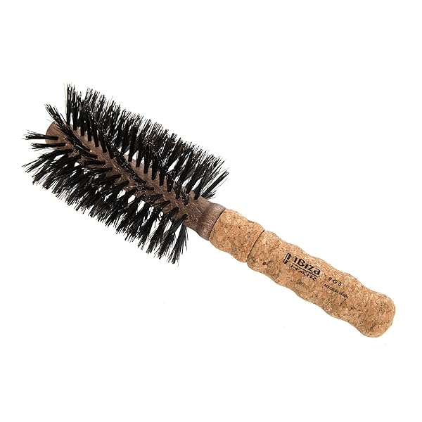 Ibiza Hair Ibiza Hair Round Boar Bristle Brush G5 70mm Hybrid Boar Carbon Fiber Nylon Bristles Cork Handle Ideal for Coarse Frizzy Hair - View 5 of 8