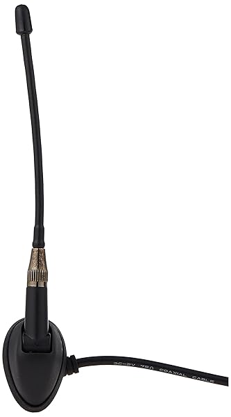 Jensen "JENSEN JAN139 6" Heavy-Duty Universal Rubber Mast Antenna - Top/Side-Mount, Black"