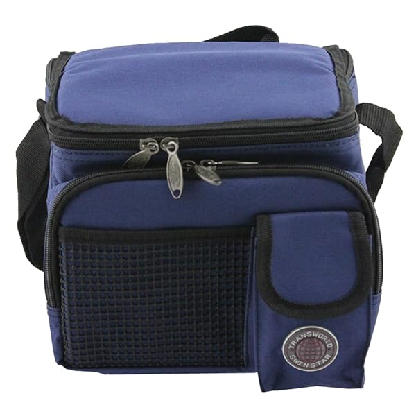 Cussing Cups Transworld Durable Deluxe Insulated Lunch Cooler Bag Navy 9 x 7 x 8 Perfect for Work School and Outdoor Activities